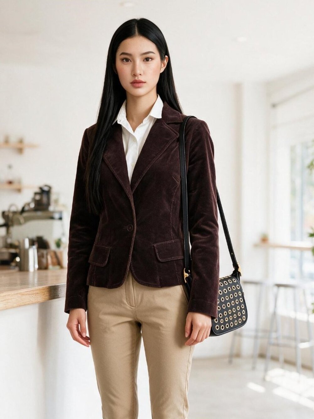Juniors Corduroy Jacket in Brown - Size M (7/9) - EUC